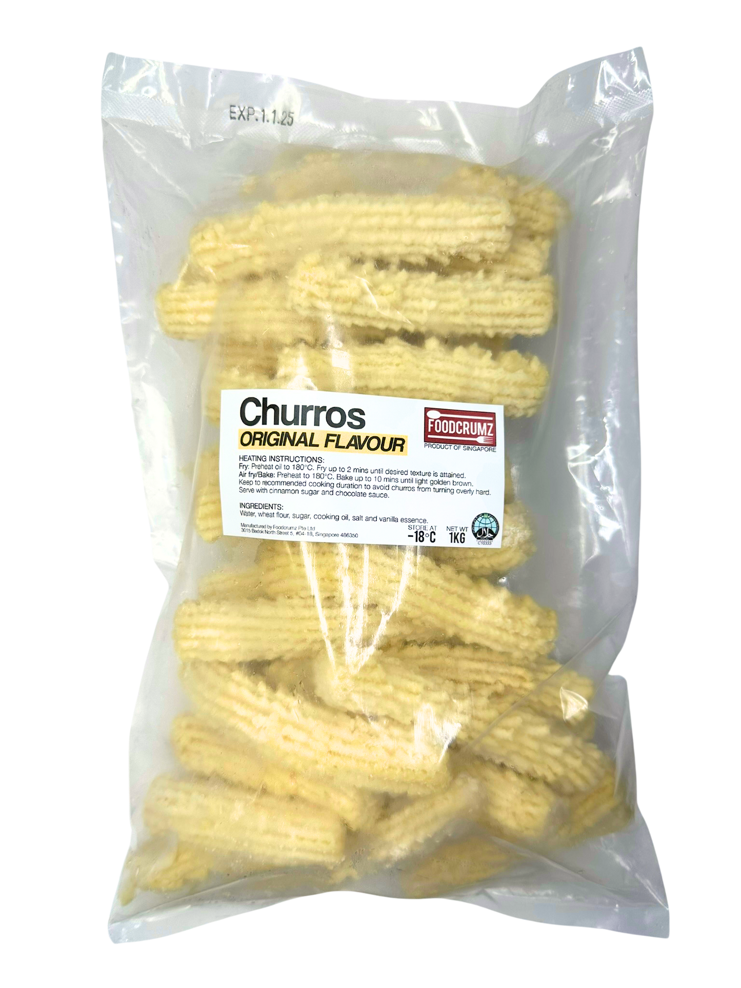 Frozen Churros Singapore – 1kg Halal Pack for Any Occasion