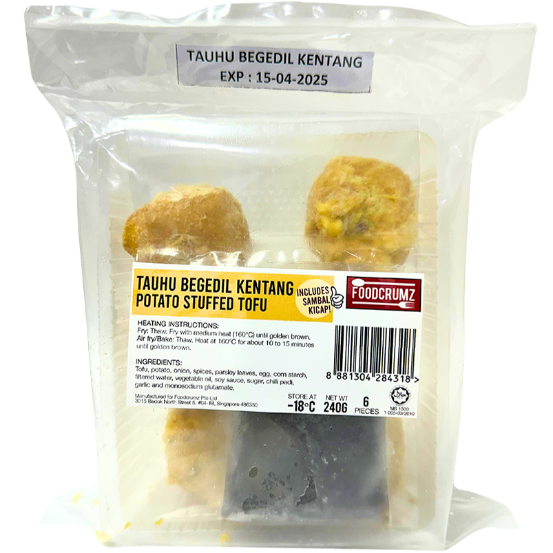 Tahu Begedil / Potato Stuffed Tofu with Sambal Kicap