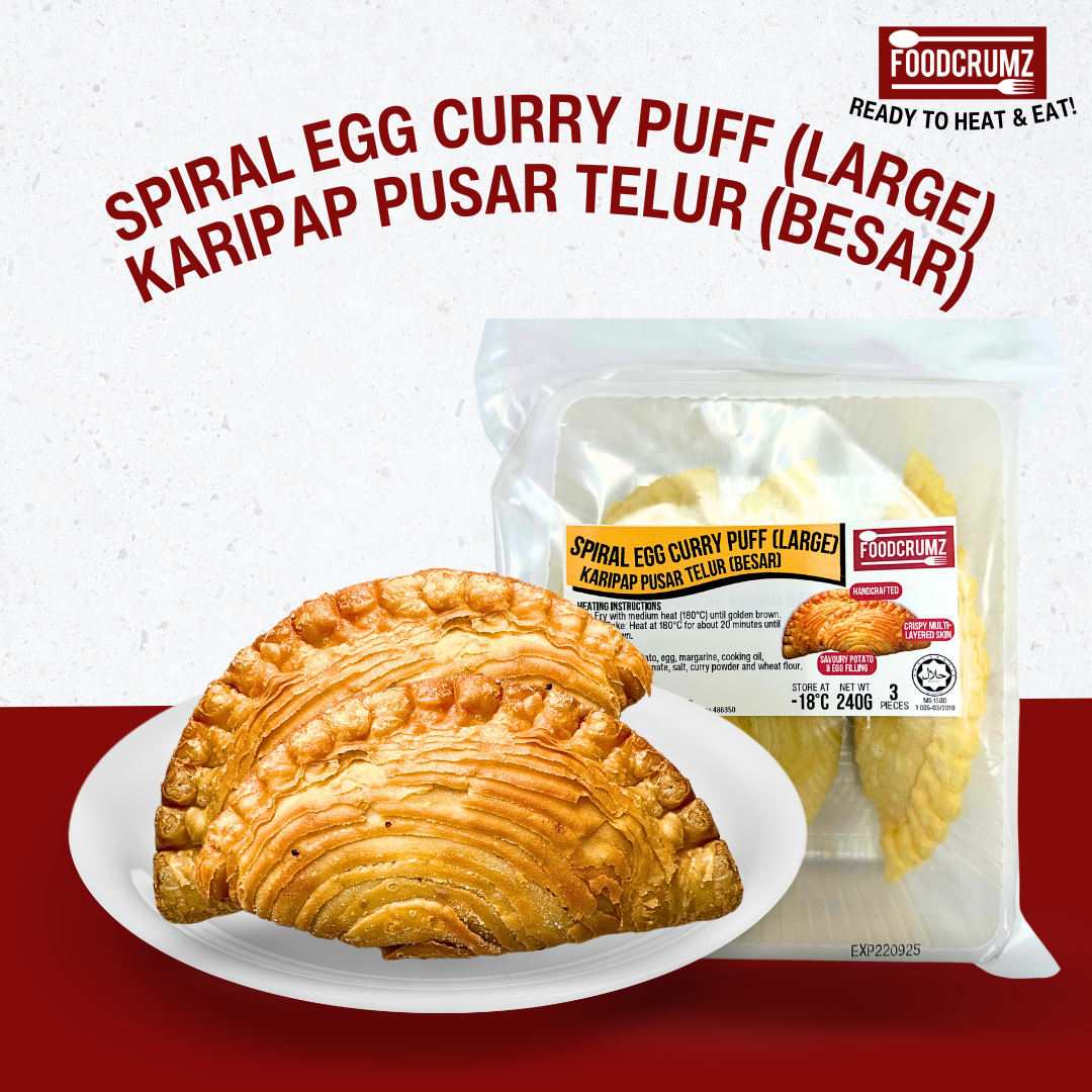 [NEW] Spiral Egg Curry Puff (Large) / Karipap Pusar Telur (Besar)