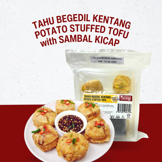 Tahu Begedil / Potato Stuffed Tofu with Sambal Kicap
